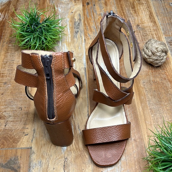 Napolioni leather brown heels - Picture 3 of 7